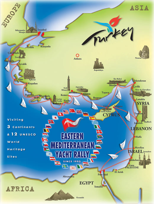 East Med rally route