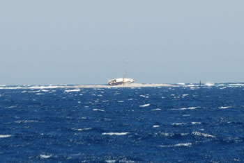 The moorings at Sigri did not look promising.