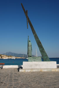 Statue in memory of Pythagoras, Samos Island