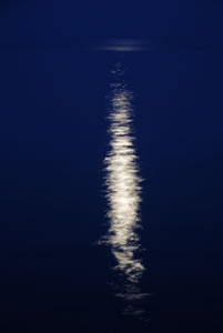 Beautiful still night at anchor in Vathi, Pserimos Island, Greece.