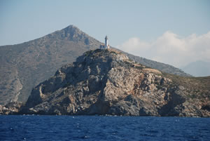 Lighthouse to the south of Simi town on the island of Simi.