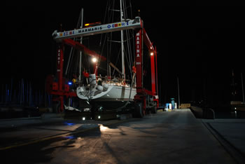 Serafina being lifted around 10.30pm